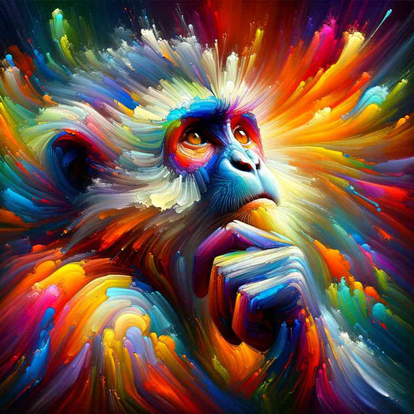 Paint by Numbers - Monkey, Tinking of
