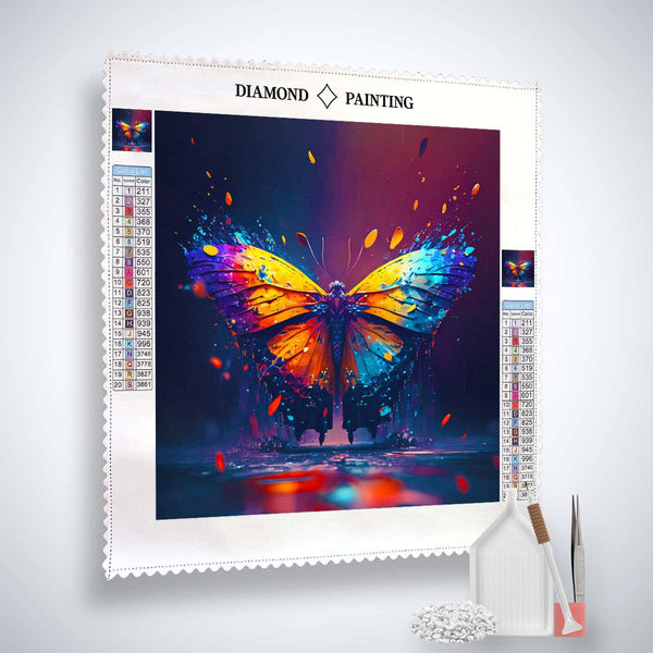 Diamond Painting Kit with Butterfly Design - Colorful Art for Paint by Numbers Enthusiasts