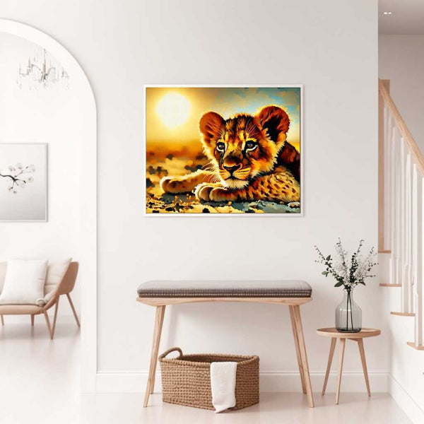 Paint by Numbers - Lion cub in the sun
