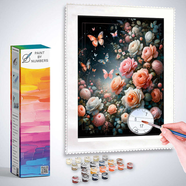 Paint by Numbers - Roses and Butterflies