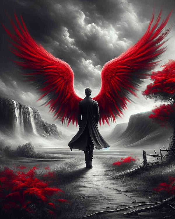 Paint by Numbers - Red wing angel