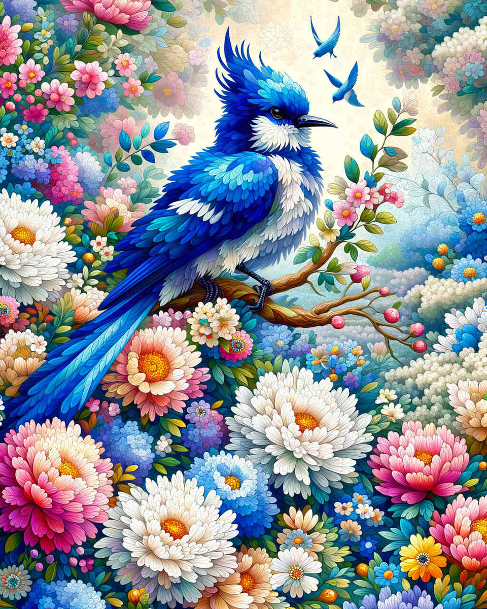 Paint by Numbers - Wonderful Birds Flowers