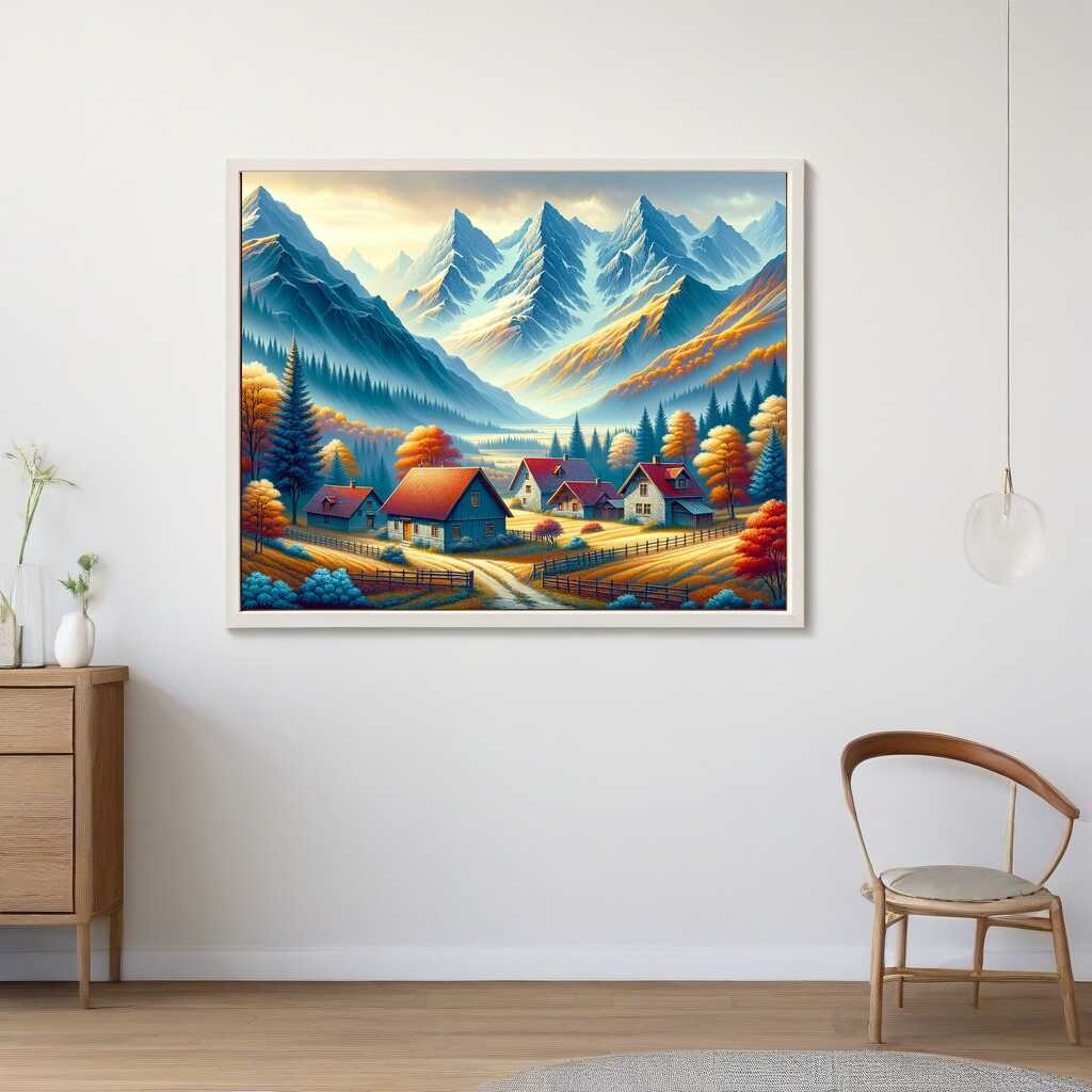 Farm in the mountains - Paint by Numbers