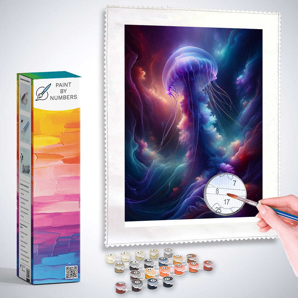 Paint by Numbers - Jellyfish in the depths