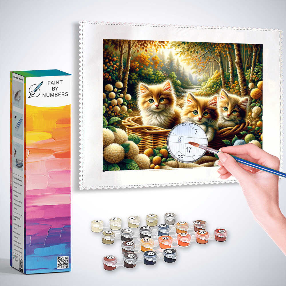 Three kittens - Paint by Numbers