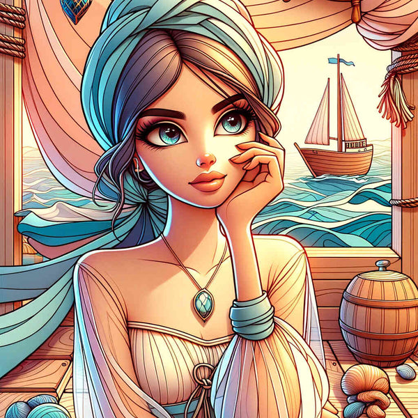 Paint by Numbers - Sensual woman, cartoon