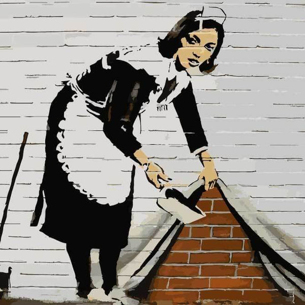 Besenrein - Banksy - hochwertige Leinwand - 3fuer2, Bestseller, Einfach, exclude, horizontal, Streetart