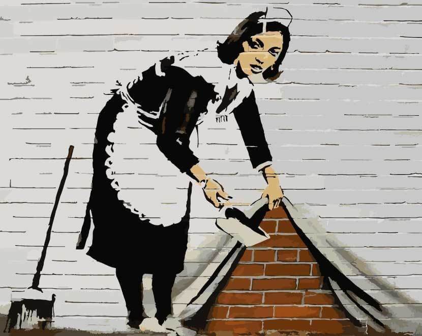 Besenrein - Banksy - hochwertige Leinwand - 3fuer2, Bestseller, Einfach, exclude, horizontal, Streetart