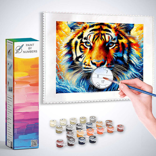 tiger front - Paint by Numbers