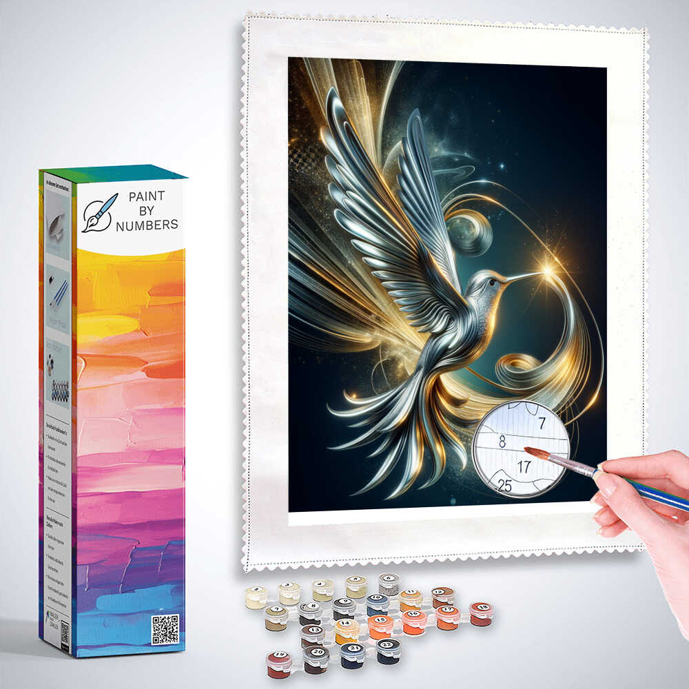 Hummingbird, metallic reborn - Paint by Numbers