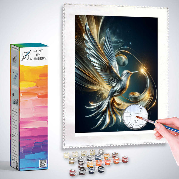Hummingbird, metallic reborn - Paint by Numbers
