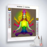 Diamond Painting - Buddha Grün - gedruckt in Ultra-HD - Menschen, Neu eingetroffen, Quadratisch