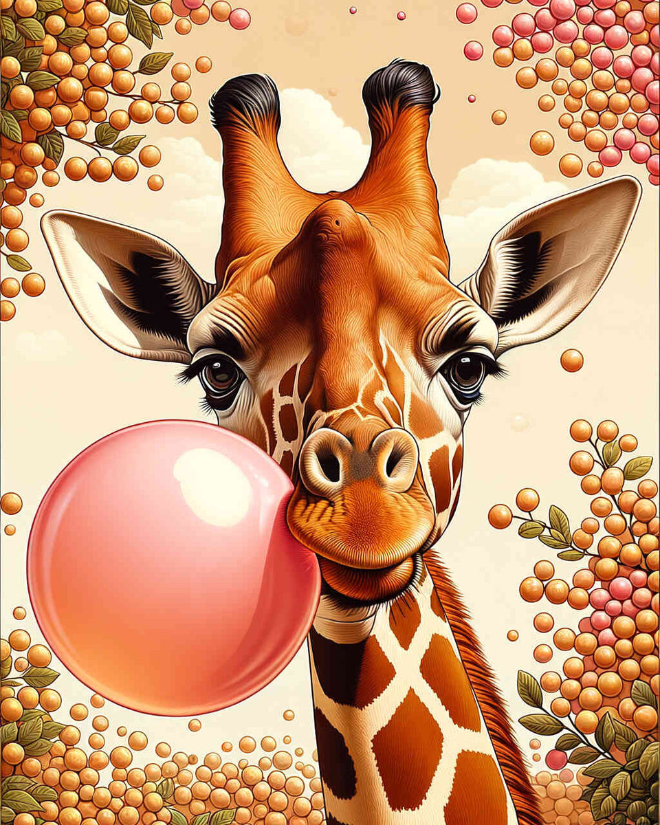 Giraffe with gum Paint by Numbers