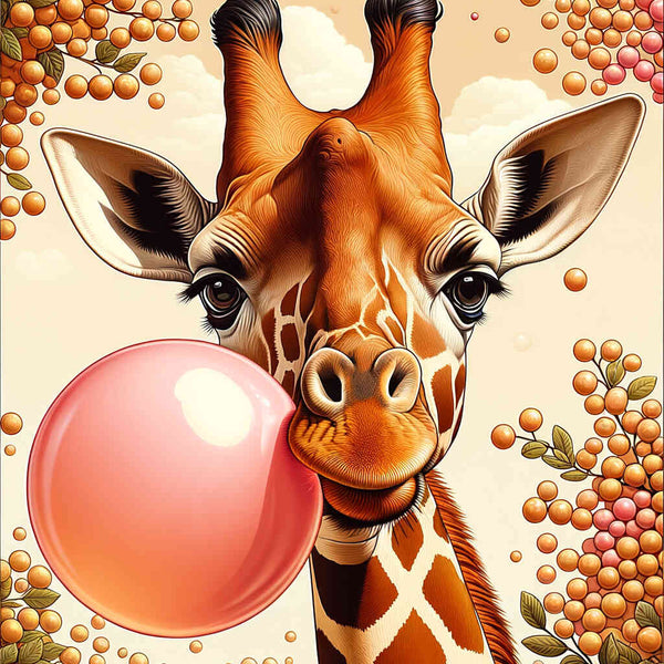 Giraffe with gum Paint by Numbers