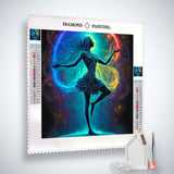 Diamond Painting - Frau mit schönem Kleid in der Nacht - gedruckt in Ultra-HD - Menschen, Neu eingetroffen, Quadratisch