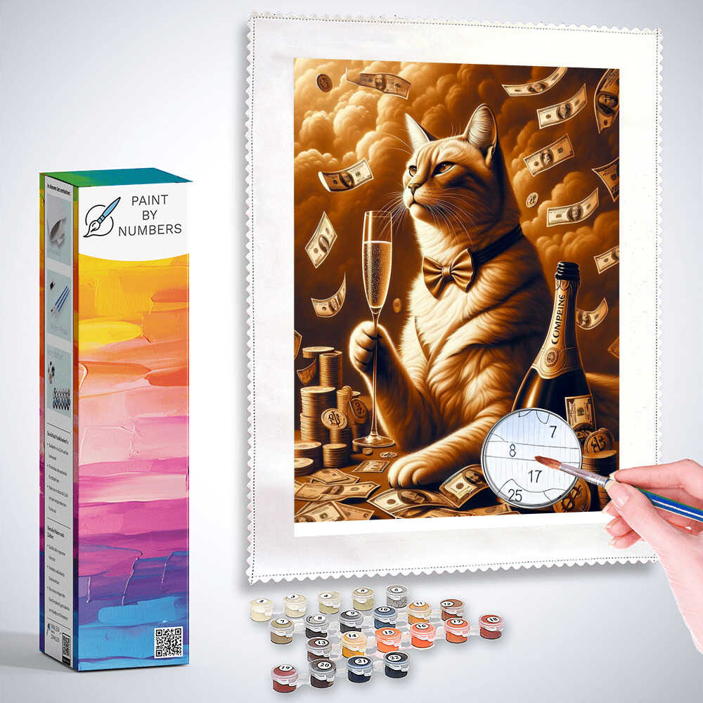 Paint by Numbers - Champagne Cat