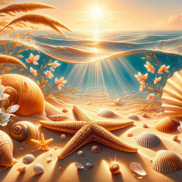Paint by Numbers - Starfish and shell