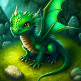 Malen nach Zahlen - Sturmschwingen - hochwertige Leinwand - 170523, Drachen, Fantasy, Neu eingetroffen, Quadratisch