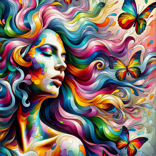 Paint by Numbers - Rainbow Hair Woman