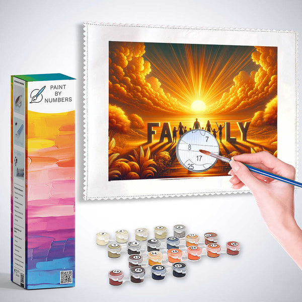 Paint by Numbers - Family, Sunset