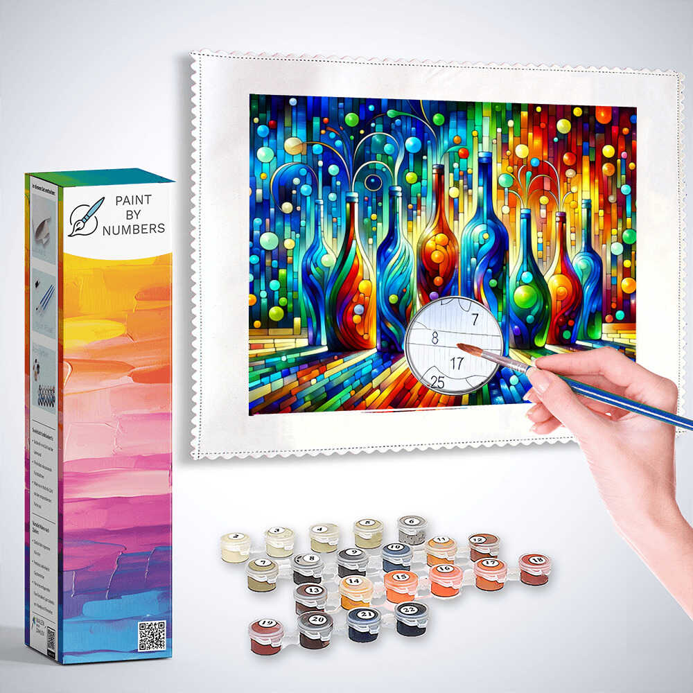 Colorful bottles - Paint by Numbers
