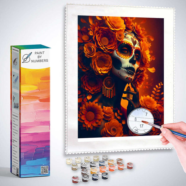 Paint by Numbers - Los Muertos, flower headphones