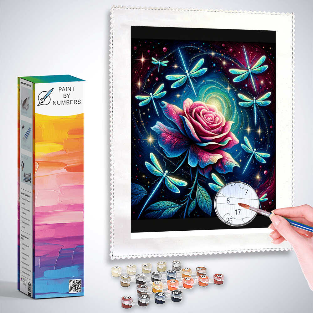 Dragonfly flies into the night - Paint by Numbers