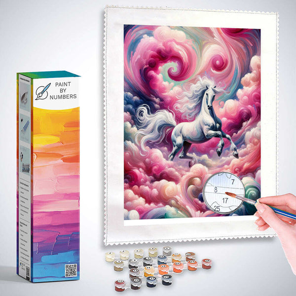 horse dream pink - Paint by Numbers