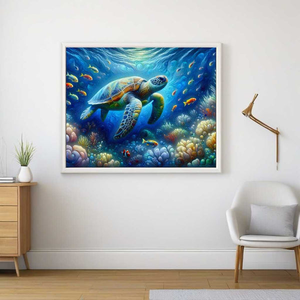 Paint by Numbers - Turtle with Fish
