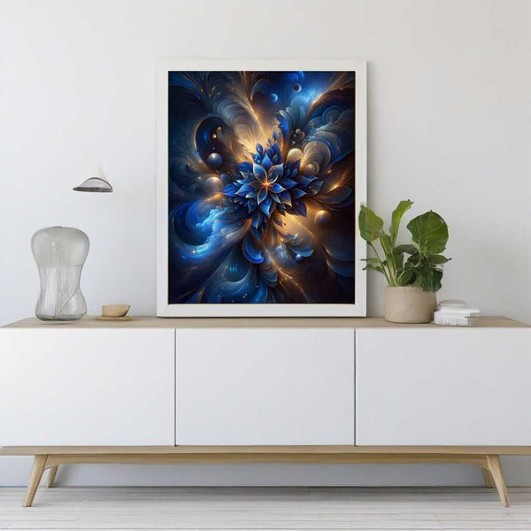Paint by Numbers - Blue Abstract Flower