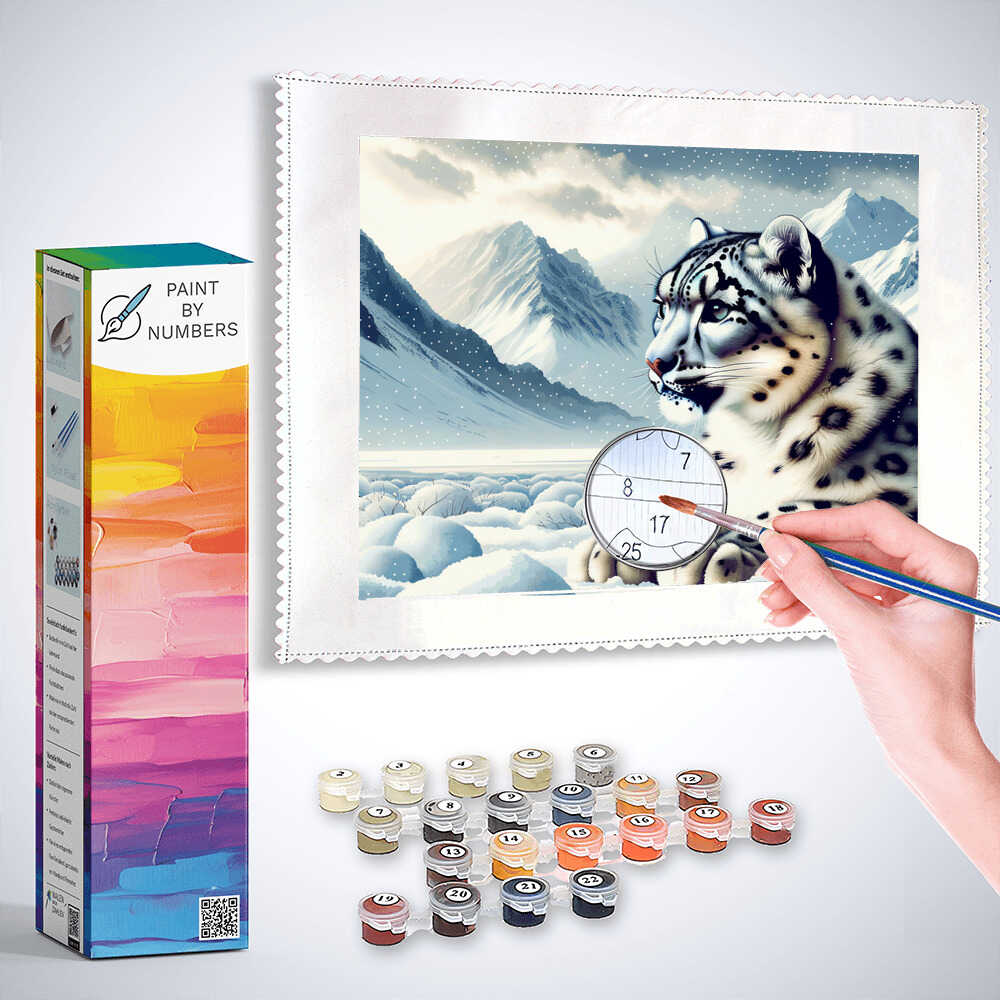 Snow leopard - Paint by Numbers