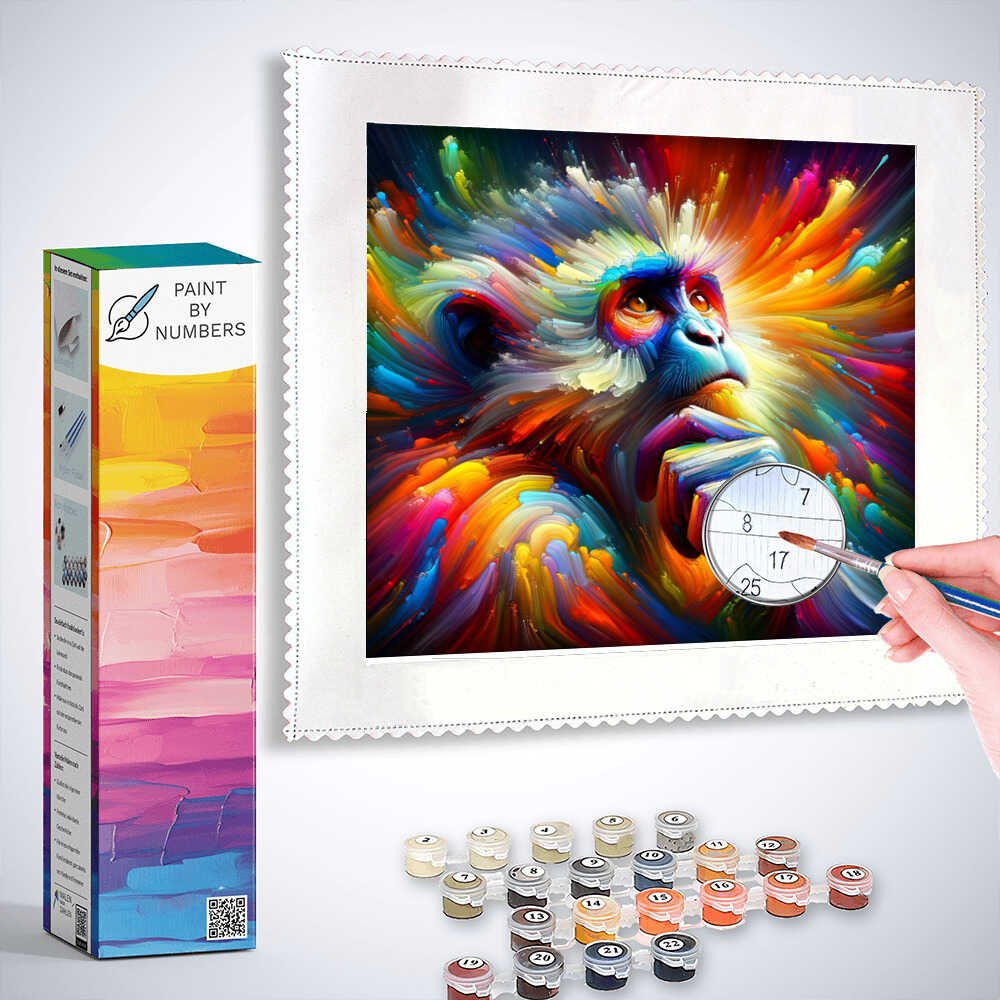Paint by Numbers - Monkey, Tinking of
