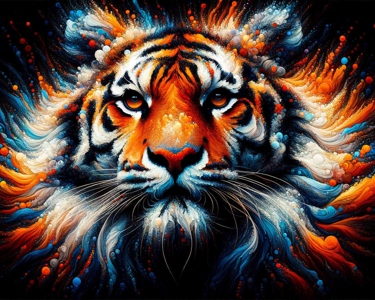 Tiger, Zoom - Paint by Numbers