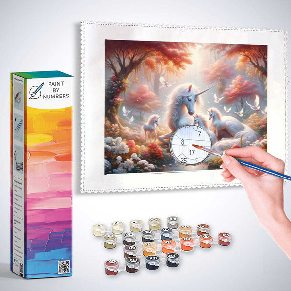 Paint by Numbers - Unicorn family