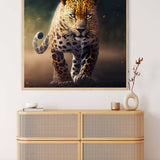 Malen nach Zahlen - Prachtvoller Leopard - hochwertige Leinwand - 170523, Leopard, Neu eingetroffen, Quadratisch, Tiere