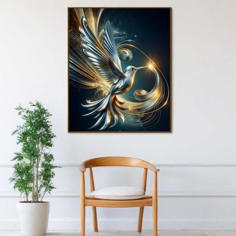 Hummingbird, metallic reborn - Paint by Numbers