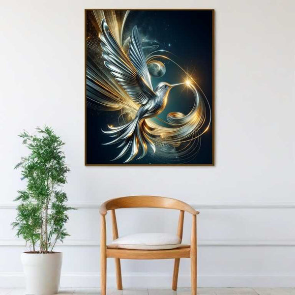 Hummingbird, metallic reborn - Paint by Numbers