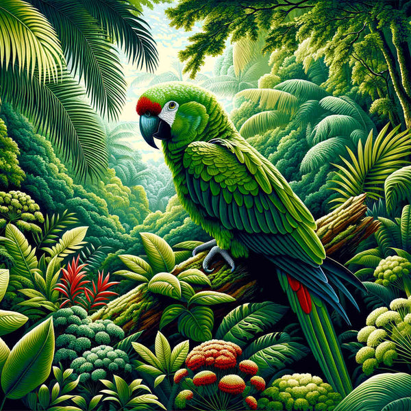 Paint by Numbers - Parrot, Green