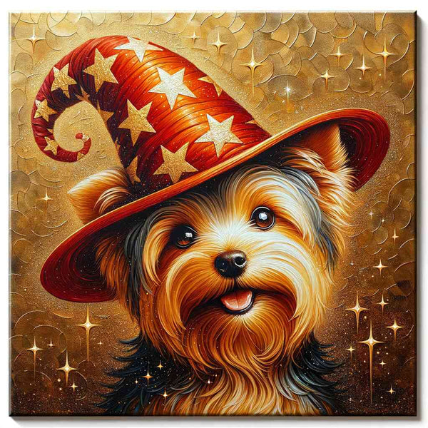 Paint by Numbers - Yorkshire Terrier with hat