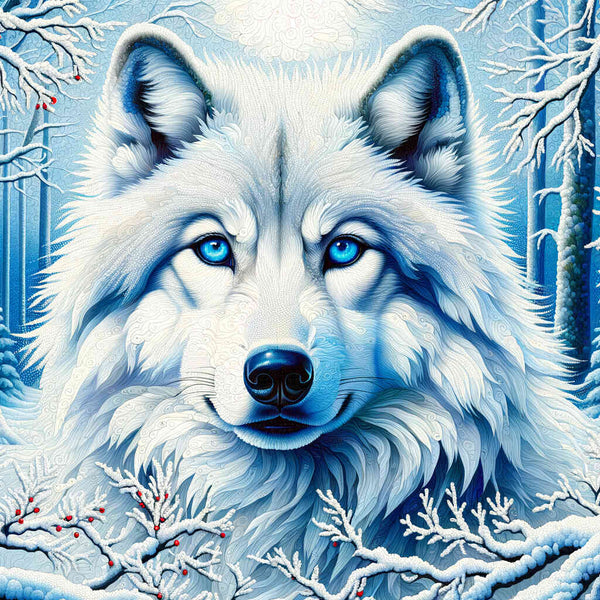 Wolf in the snow - Paint by Numbers