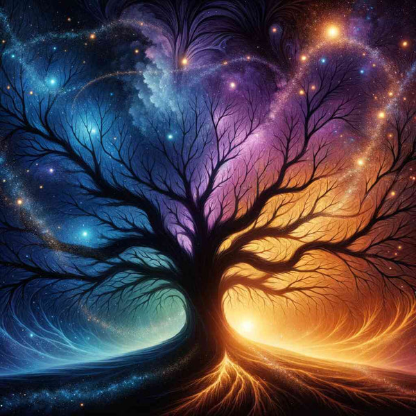 Paint by Numbers - Night Tree Outline