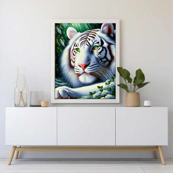 Paint by Numbers - White Tiger Grune Eyes