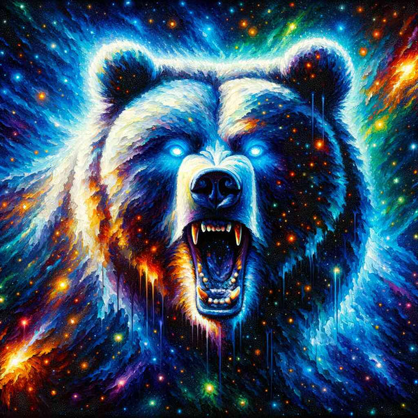 Paint by Numbers - Roaring bear
