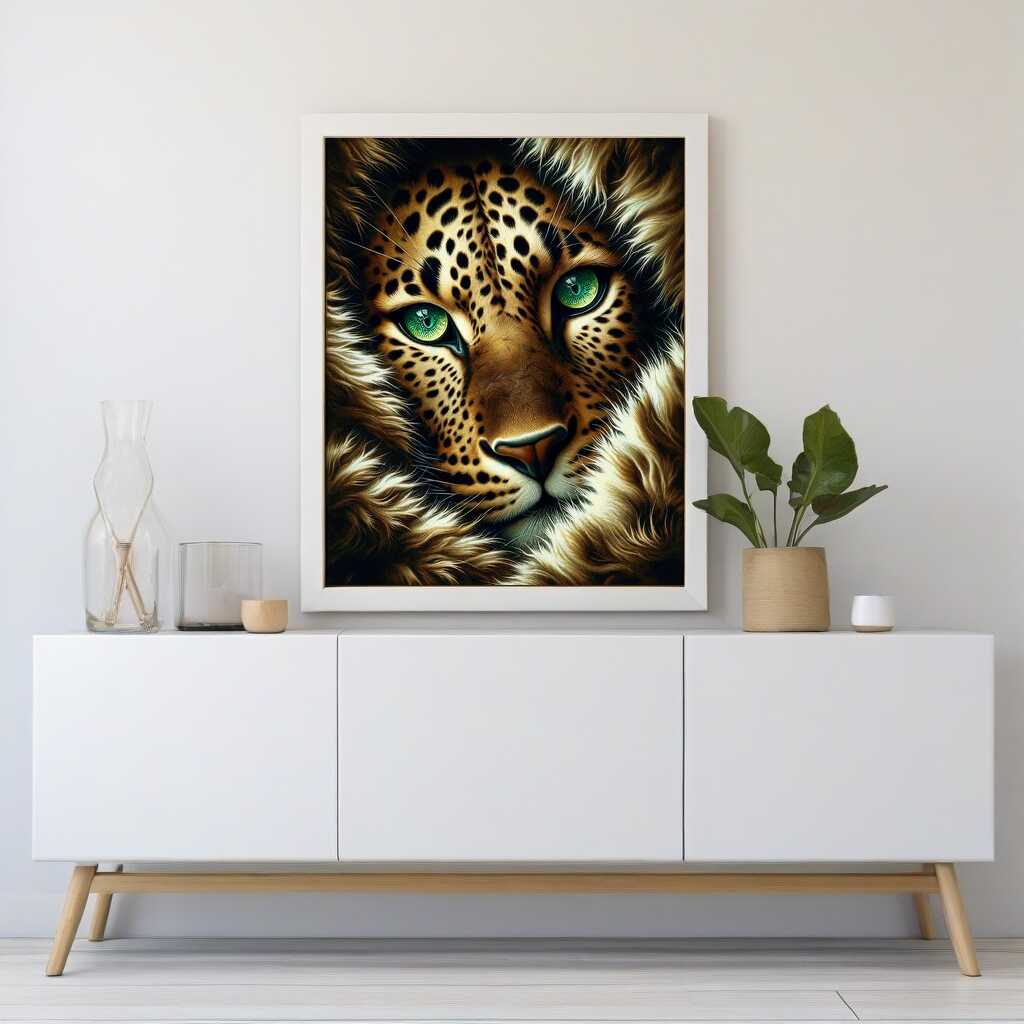 Paint by Numbers - Leopard Grune Eyes