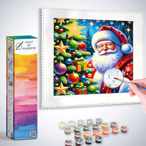 Paint by Numbers - Merry Christmas Santa with Tree