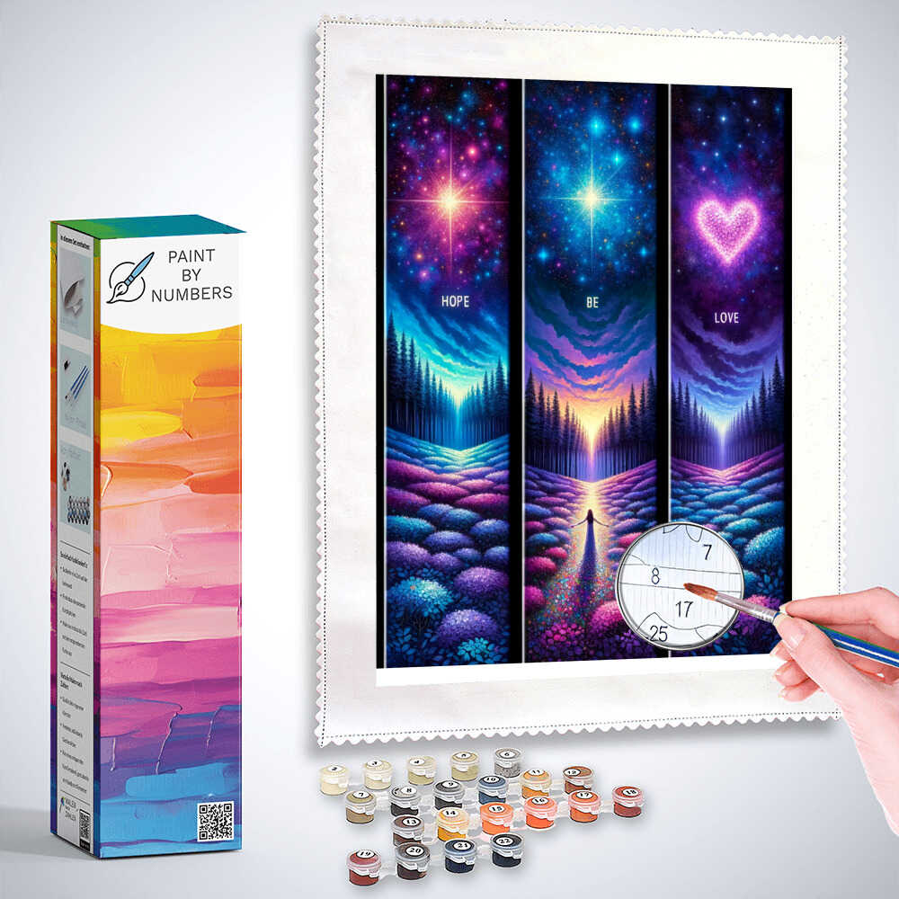 Paint by Numbers - Hope, Belive, Love