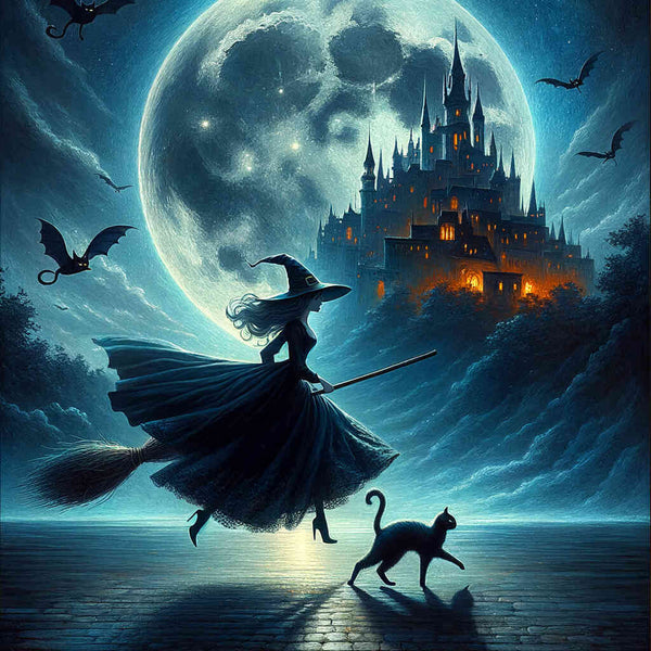 Paint by Numbers - Witch on broom