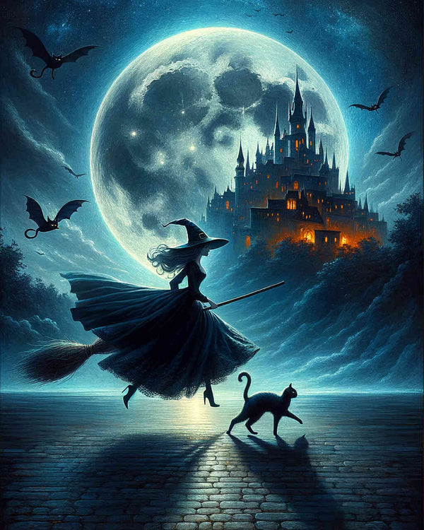 Paint by Numbers - Witch on broom