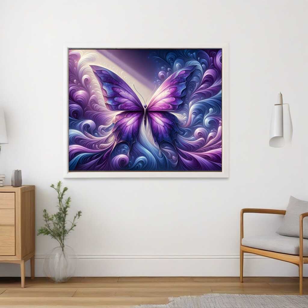 Paint by Numbers - Purple Water Butterfly