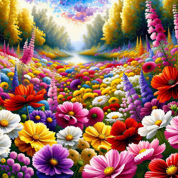 Paint by Numbers - Colorful flowers game